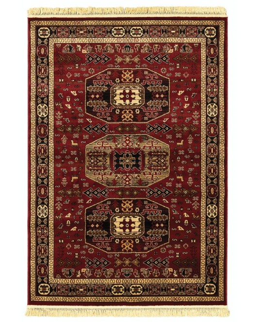 ΧΑΛΙ PERSIA 6057 BURGUNDY ΜΕ ΚΡΟΣΣΙ - SET067(2x140,1x200) NewPlan