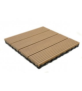 DECK-WPC ΠΛΑΚΑΚΙ ΔΑΠΕΔΟΥ 12mm 30Χ30 OAK NAT. 150 NewPlan