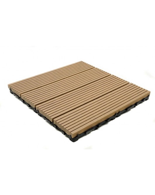 DECK-WPC ΠΛΑΚΑΚΙ ΔΑΠΕΔΟΥ 12mm 30Χ30 OAK NAT. 150 NewPlan