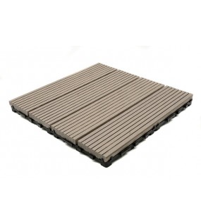 DECK-WPC ΠΛΑΚΑΚΙ ΔΑΠΕΔΟΥ 12mm 30Χ30 L.GREY 180 NewPlan