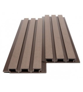 WPC PANEL ΜΕ 3D ΠΗΧΑΚΙΑ 25/176.5mm D.BROWN 8530 NewPlan
