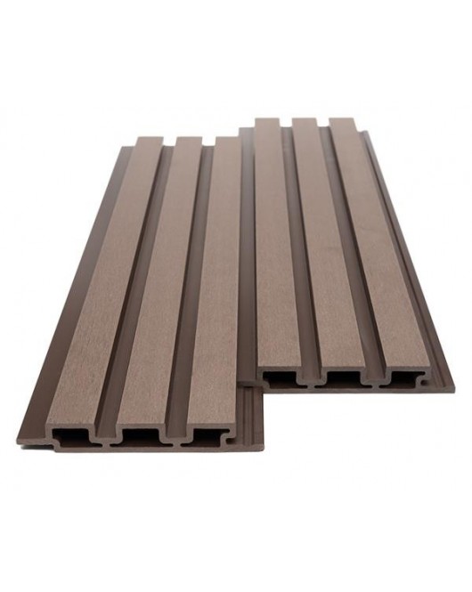 WPC PANEL ΜΕ 3D ΠΗΧΑΚΙΑ 25/176.5mm D.BROWN 8530 NewPlan
