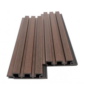 WPC PANEL 2ης ΓΕΝΙΑΣ ΜΕ 3D ΠΗΧΑΚΙΑ 25/147.5mm COFFEE 5530 NewPlan