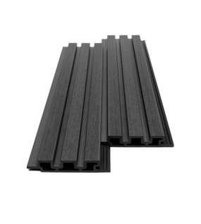 WPC PANEL 2ης ΓΕΝΙΑΣ ΜΕ 3D ΠΗΧΑΚΙΑ 25/147.5mm D.GREY 5570 NewPlan