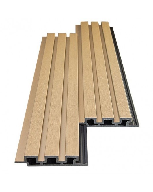 WPC PANEL 2ης ΓΕΝΙΑΣ ΜΕ 3D ΠΗΧΑΚΙΑ 25/147.5mm LIGHT OAK 5550 NewPlan