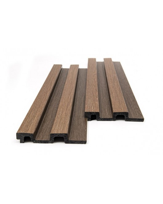 PS PANEL ΜΕ 3D ΠΗΧΑΚΙΑ 14 RESIDENCE 21/122 mm GOLDEN/BROWN OAK NewPlan