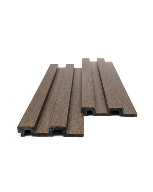 PS PANEL ΜΕ 3D ΠΗΧΑΚΙΑ 08 RESIDENCE 21/122 mm DARK BROWN OAK NewPlan
