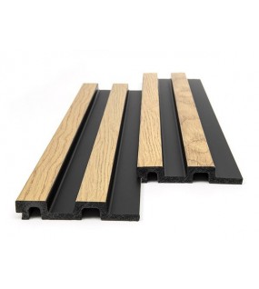 PS PANEL ΜΕ 3D ΠΗΧΑΚΙΑ F4 RESIDENCE 21/122 mm NAT.OAK/BLACK NewPlan