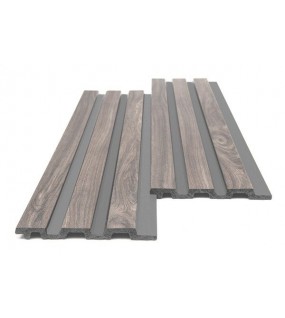 PS PANEL ΜΕ 3D ΠΗΧΑΚΙΑ 00 PIANO 12/122/2900mm WALNUT/DARK GREY NewPlan