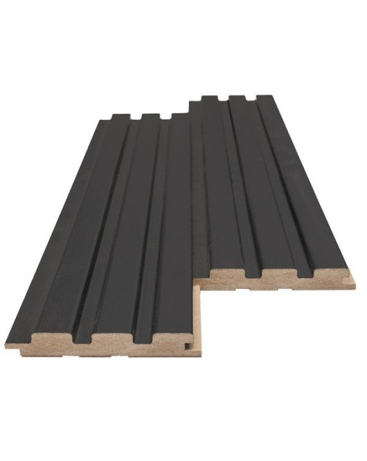 MDF PANEL ΜΕ 3D ΠΗΧΑΚΙΑ 507090 BEAT DL 16/119/2750mm BLACK LEAD NewPlan