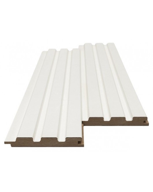 MDF PANEL ΜΕ 3D ΠΗΧΑΚΙΑ 502040 BEAT ST 16/119/2750mm WHITE NewPlan
