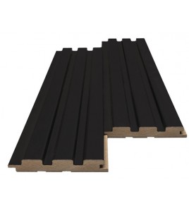 MDF PANEL ΜΕ 3D ΠΗΧΑΚΙΑ 505090 BEAT ST 16/119/2750mm BLACK NewPlan