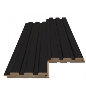 MDF PANEL ΜΕ 3D ΠΗΧΑΚΙΑ 505090 BEAT ST 16/119/2750mm BLACK NewPlan