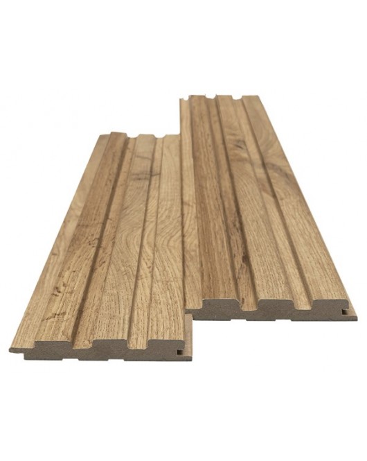 MDF PANEL ΜΕ 3D ΠΗΧΑΚΙΑ 508090 BEAT ST 16/119/2750mm PECAN NewPlan