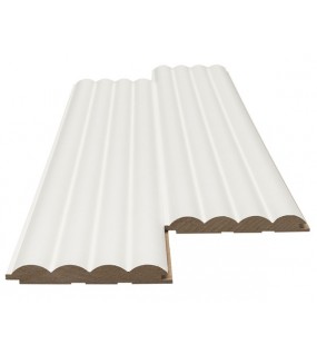 MDF PANEL ΜΕ 3D ΠΗΧΑΚΙΑ 802040 WAVE ST 16/119/2750mm WHITE NewPlan