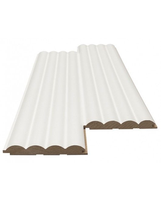 MDF PANEL ΜΕ 3D ΠΗΧΑΚΙΑ 802040 WAVE ST 16/119/2750mm WHITE NewPlan