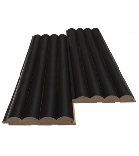 MDF PANEL ME 3D ΠΗΧΑΚΙΑ 805090 WAVE ST 16/119/2750mm BLACK EDITION NewPlan