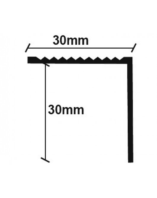 ΠΡΟΦΙΛ LAMINATE ΓΩΝΙΑ ΑΣΗΜΙ 30Χ30Χ2750mm NewPlan