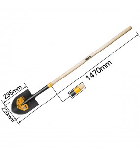 Φτυάρι Ατσάλινο με Ξύλινο Στυλιάρι